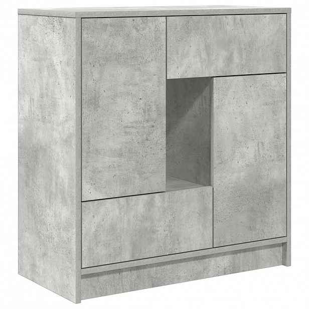 vidaXL Příborník se zásuvkami a dvířky betonově šedá 70,5x34x74,5 cm