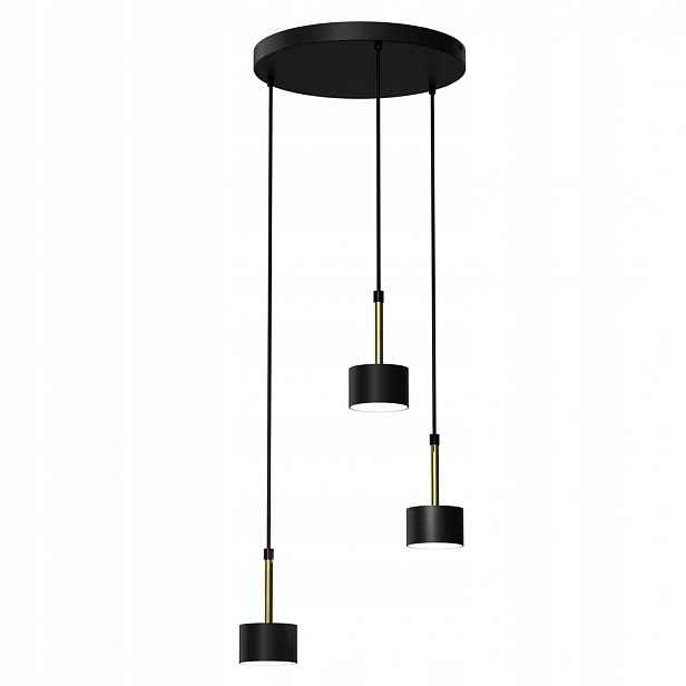 Závěsná lampa Milagro Arena Černá Zlatá 3xGX53 MLP7762 Nastavitelná nad stůl