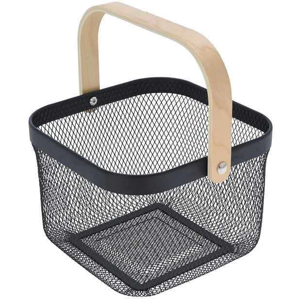 Excellent Houseware Kovový košík MESHES černý