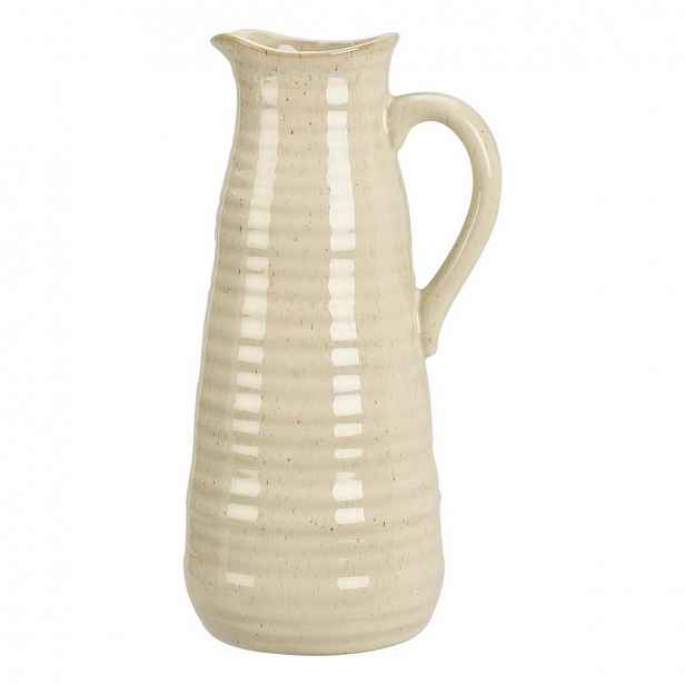 Kameninová váza/džbán Busara 10,5 x 24 cm, béžová