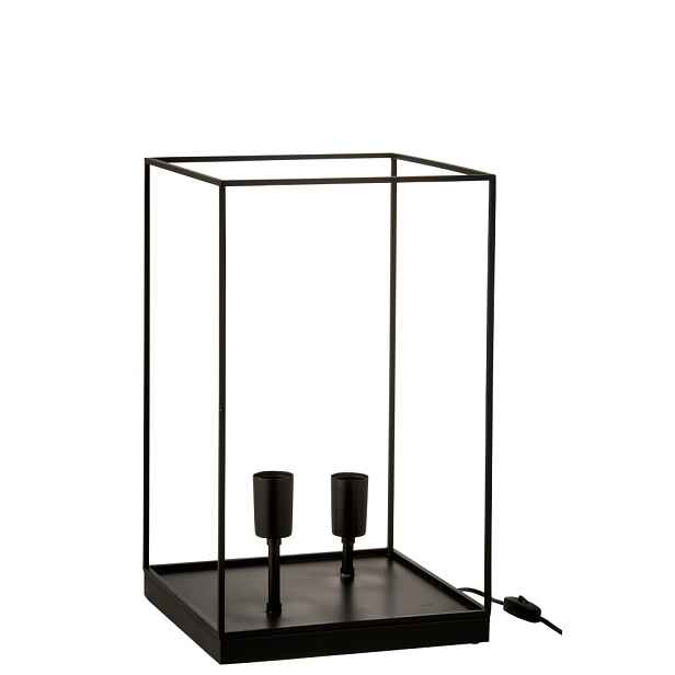 Lampa z černého kovového rámu Tilde L - Ø 30,5*50,5 cm J-Line by Jolipa