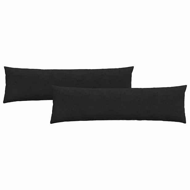 vidaXL Pohovkové polštáře 2 ks textil Černá 145 x 40 cm