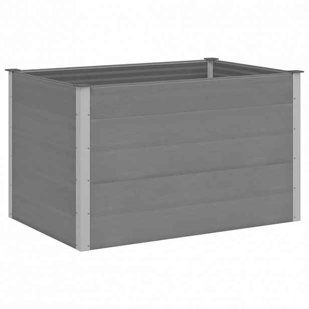 vidaXL Vyvýšený záhon dřevoplast 150 x 100 x 91 cm šedý
