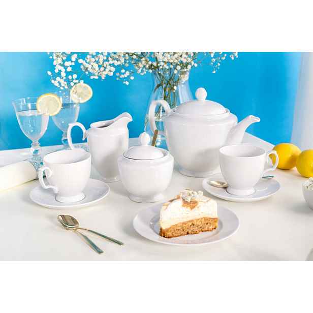 Čajový a kávový servis porcelánové šálky MariaPaula Bílá 39 ks
