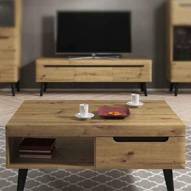 Komodee Moderní konferenční stolek Sudburry NL107 Dub Artisan