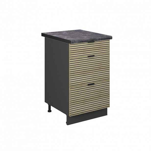 Vicco SPODNÍ SKŘÍŇKA KUCHYŇSKÉ LINKY Fame-Line, Dubový panel/Antracit, 50 cm, PD Antracit