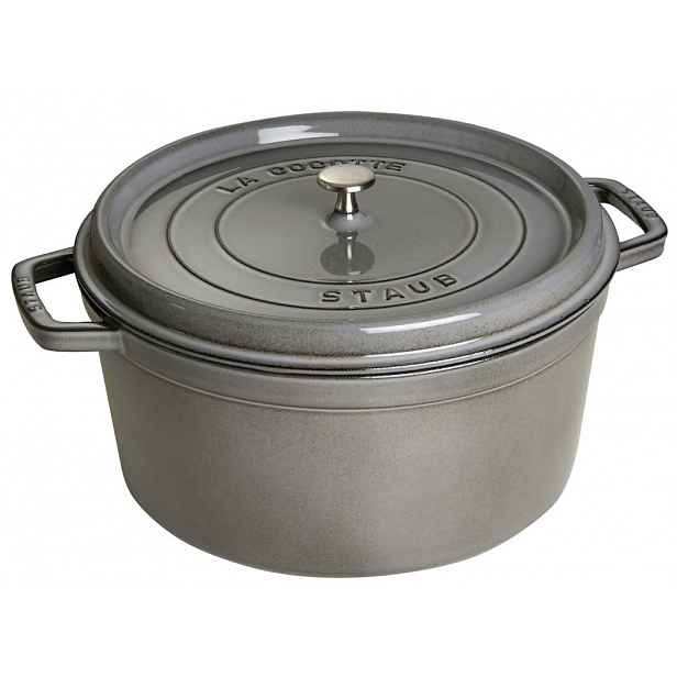 Litinový hrnec s poklicí Staub Cocotte, grafitově šedá, 30 cm / 8,35 l