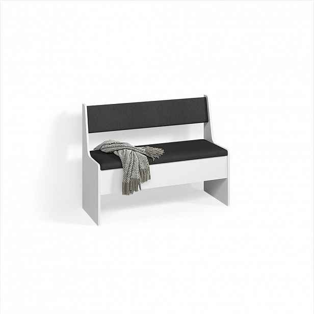 Livinity® LAVICE DO JÍDELNY DO ROHU Tiberio Bílá 41.5 x 106.6 cm