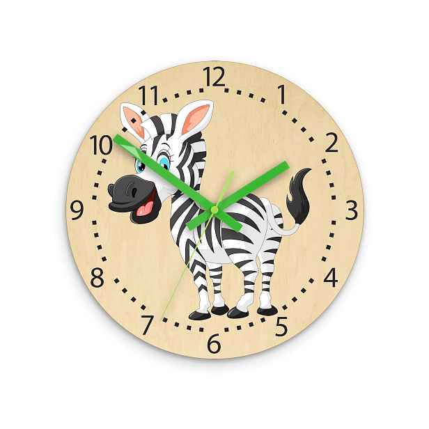 ModernClock Dětské nástěnné hodiny Ami Zebra 30 cm vícebarevné
