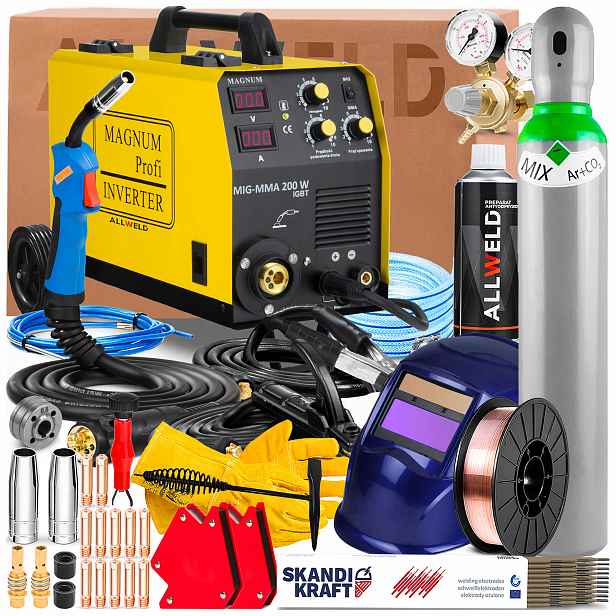 Svářečka Migomat Magnum Mig Mma 200W 230V 180A Flux Lutosvařování Eurokonektor