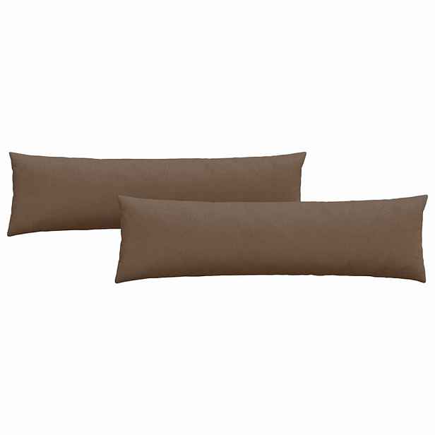 vidaXL Pohovkové polštáře 2 ks textil Hnědá 145 x 40 cm