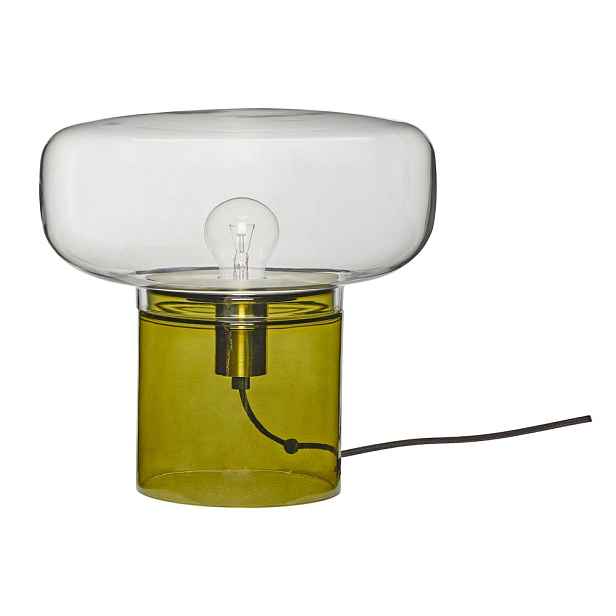 Zelená skleněná stolní lampa Crave - Hübsch