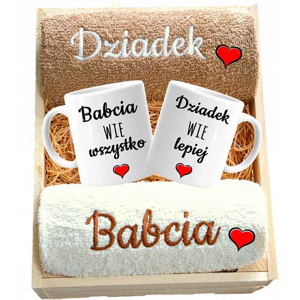 dárek pro Babičku A Dědečka, ručníky, výšivky a hrnky
