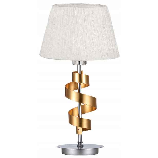Chromovo-zlatá stolní lampa E27 Denis Candellux