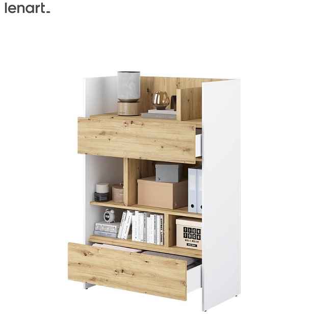 Dig-net nábytek Regál Lenart BED CONCEPT BC-26 | bílá / dub artisan