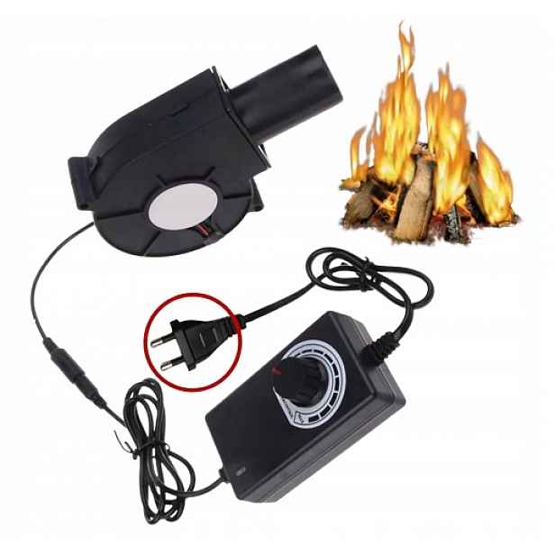 Dmychadlo Kuličkový Ventilátor Turbína 12V 15W 100MM černý