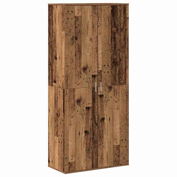 vidaXL Vysoký bufet 80 x 39 x 178 cm Kompozitní dřevo Staré dřevo