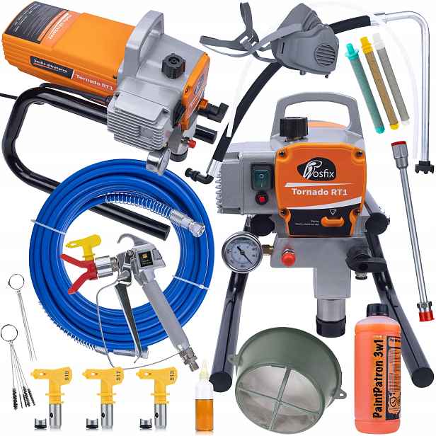 Hydrodynamický Malířský Agregát 1800W 3 Trysky, Filtry, Konzervační Kapalina