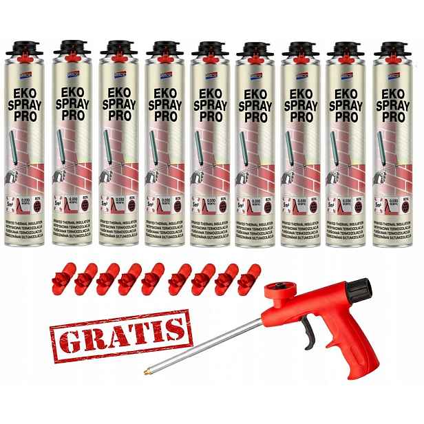 Pur Sprchová Pěna Polynor Eko Pro 850g Termoizolace Zateplení 10elem
