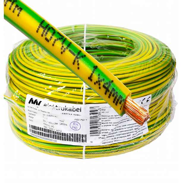 Kabel Lgy 1x 4 mm žlutozelený Elektrokabel 100 m