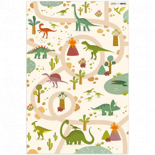 OnlyWow DĚTSKÝ KOBEREC Dino - Zelená - Příroda - Děti - Design 90x135 cm