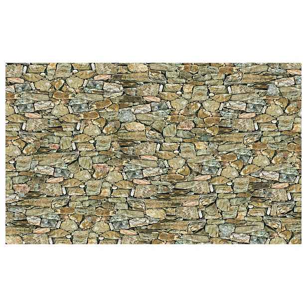 Tapeta na zeď kamenná textura kámen 254x184 šedá zelená hnědá lepidlo