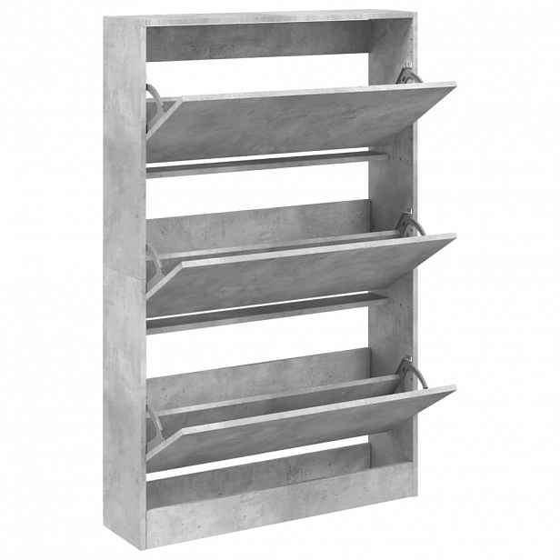 vidaXL Botník betonově šedý 80 x 21 x 125,5 cm kompozitní dřevo