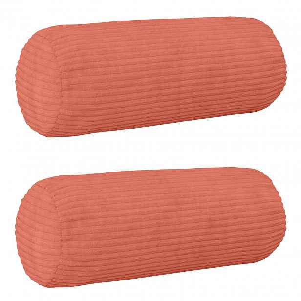 vidaXL Povlak na polštář 2 pcs HEERLEN Červená oranžová Ø 15 x 40 cm