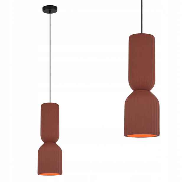 Závěsná lampa Balera červená s keramickým stínidlem E27 do obývacího pokoje Light Prestige
