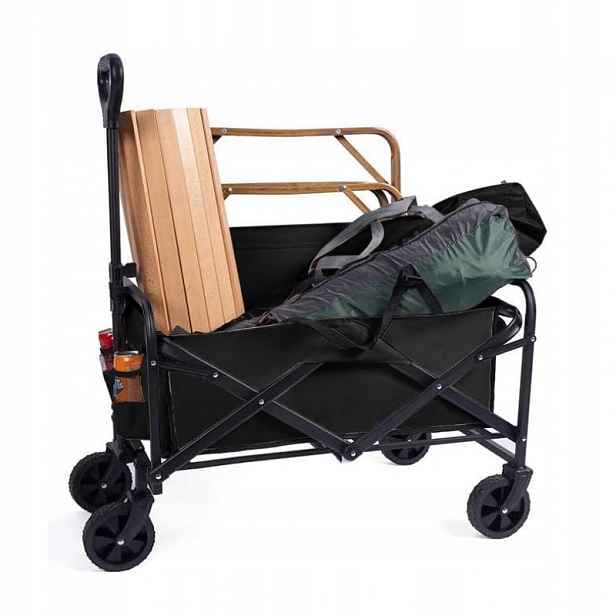 Skládací plážový vozík, transportní, zahradní, nosnost 100 kg