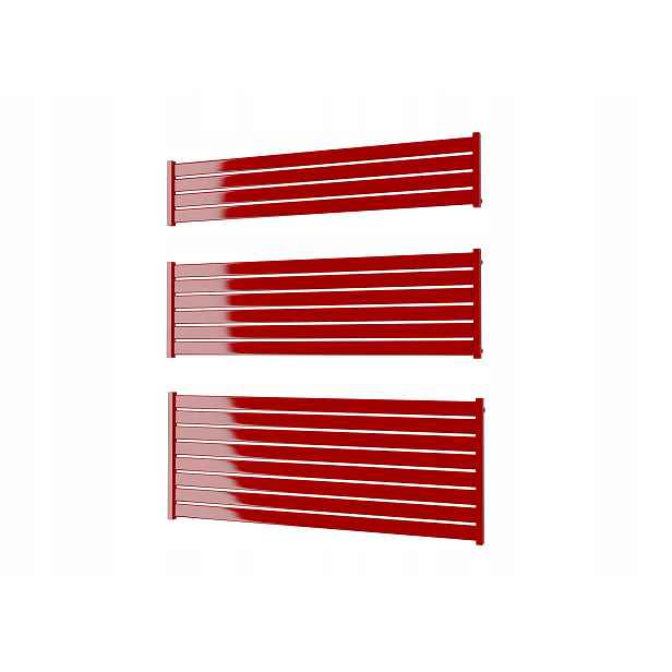 Dekorativní horizontální radiátor Eger 100/52 Červený