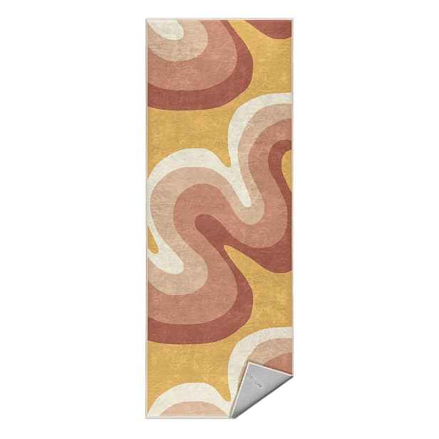 Okrově žlutý/starorůžový pratelný běhoun 60x230 cm Strawberry Creamsicle – Mila Home