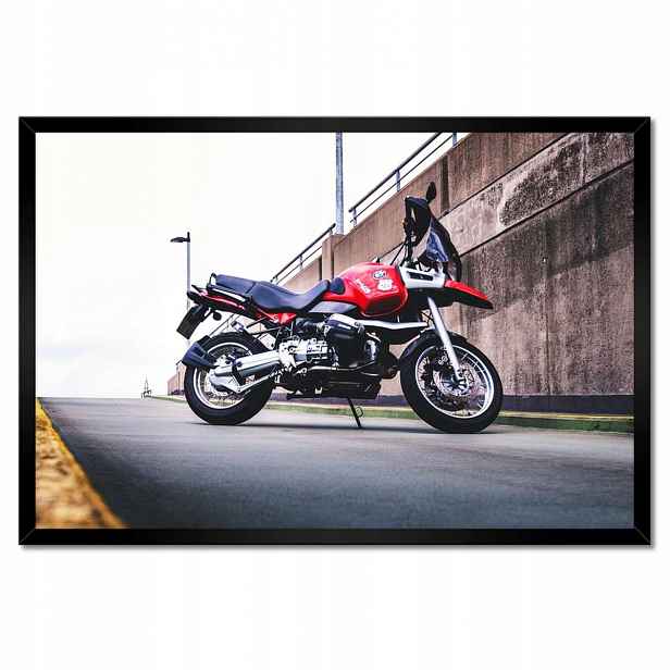 Plakáty v rámu 60x40 Červený motocykl Bmw