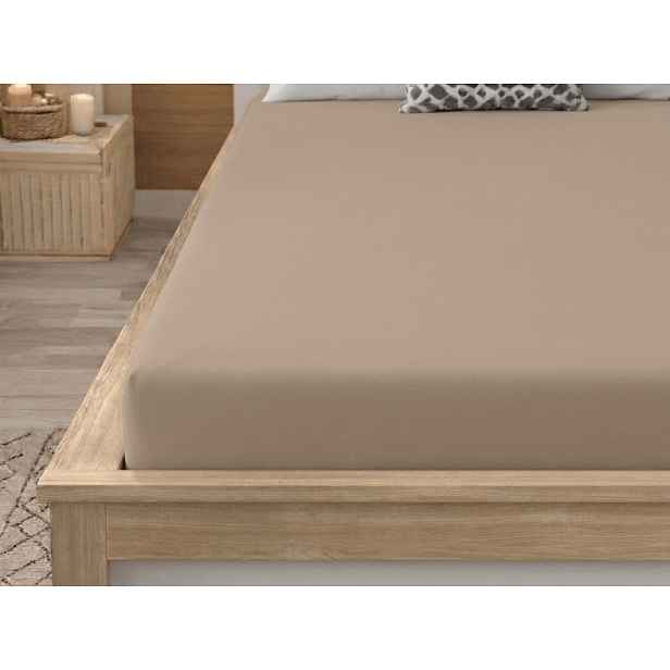 Prostěradlo z mikrovlákna MICROVELLE béžové 90x200 cm