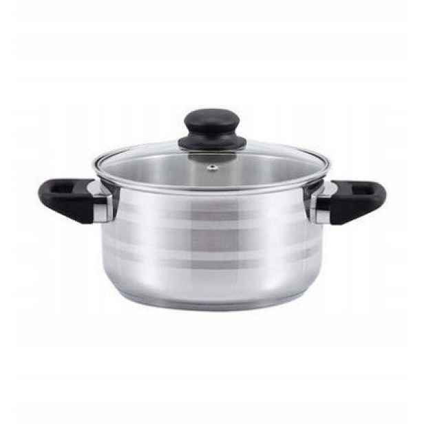 Stylový hrnec se skleněnou poklicí 20 cm Olive