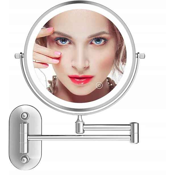 Kosmetické nástěnné zvětšovací zrcátko na make-up s Led X5