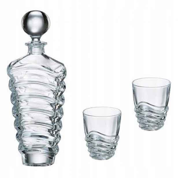 Bohemia Wave – Sada Na Whisky: Karafa 6 Sklenic