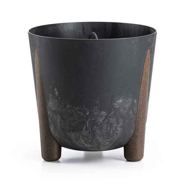 HowHomely Květináč MOSS ECO 25,5x25,3 cm černý beton