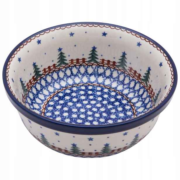 Polévková miska 16 cm Ceramika Artystyczna Bolesławiec 0340 Vánoční Stromky