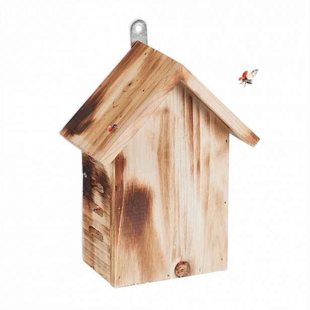 Relaxdays DOMEK PRO SLUNÉČKA hnědý jedlové dřevo 22x17x10 cm