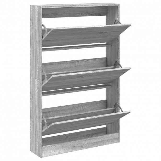 vidaXL Botník šedý sonoma 80 x 21 x 125,5 cm kompozitní dřevo