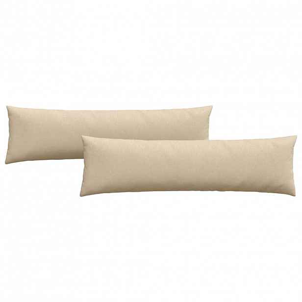 vidaXL Pohovkové polštáře 2 ks textil Krémová 145 x 40 cm