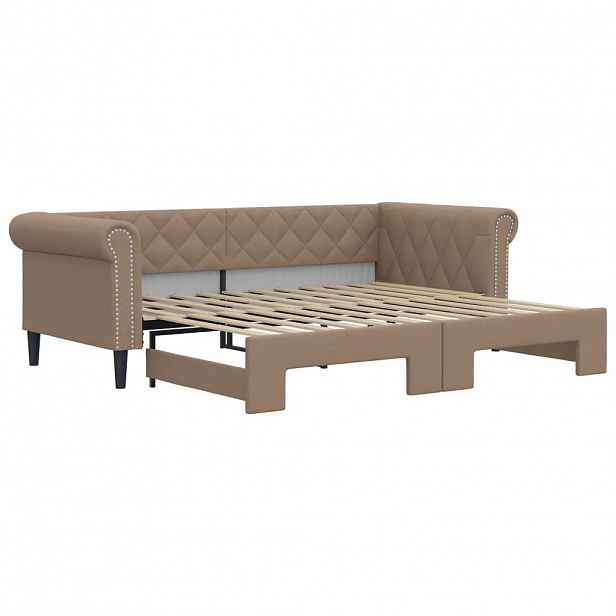 vidaXL Válenda s přistýlkou cappuccino 90 x 200 cm umělá kůže