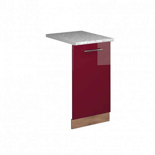 Vicco ČELNÍ PANEL MYČKY Fame-Line Bordó červená vysoký lesk 45 cm s pracovní deskou