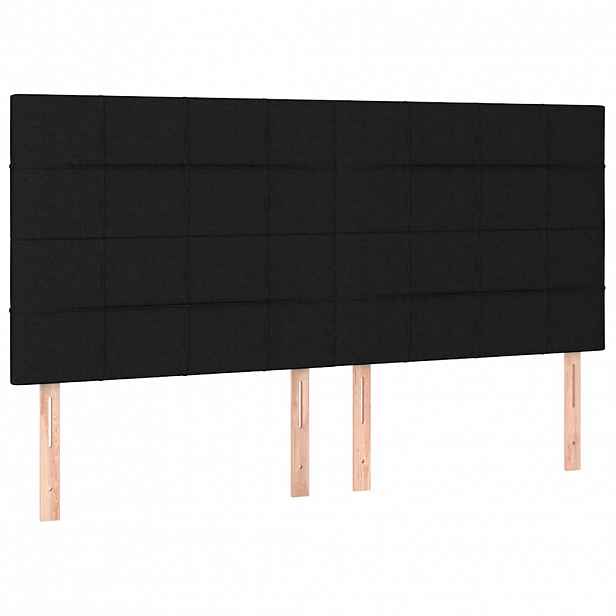 vidaXL Čelo postele černé 160x5x118/128 cm látkové