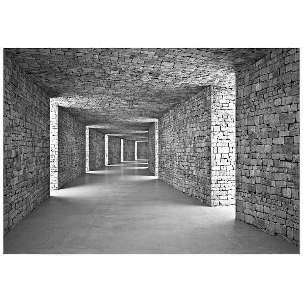 Fototapeta Kamenný koridor Perspektiva a světlo 150x105 podlaha lepidlo