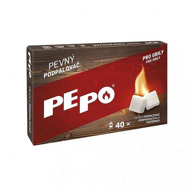 PE-PO Pevný podpalovač krabička, 40 podpalů