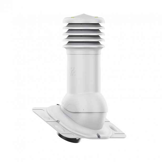 Větrací komín HiVent fi 150 mm univerzální, nezateplený, světle šedý