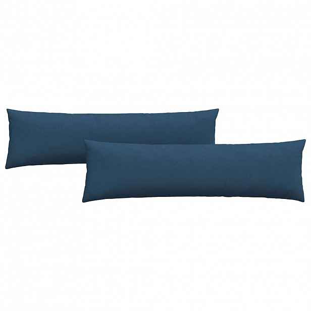 vidaXL Pohovkové polštáře 2 ks textil Modrá 145 x 40 cm