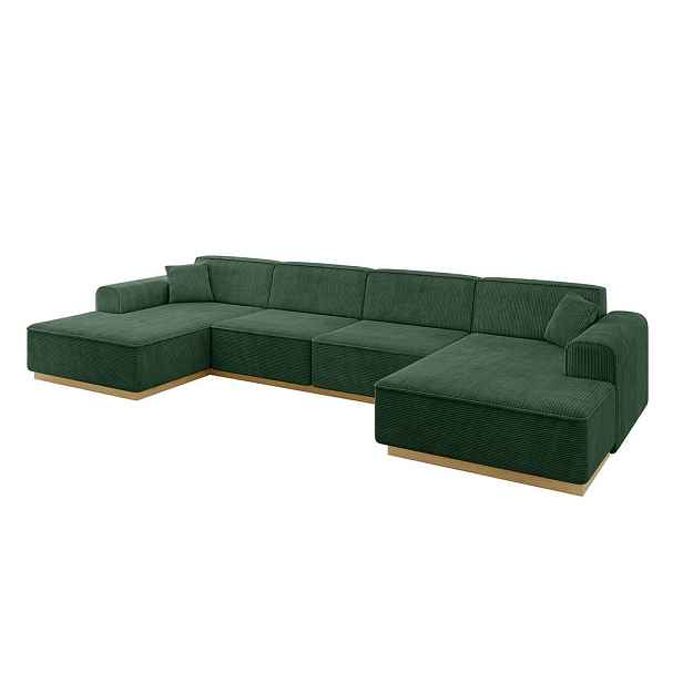 ALTDECOR SEDACÍ SOUPRAVA ve tvaru U IREA-U2-v2 386x165x80 Zelená Manšestr